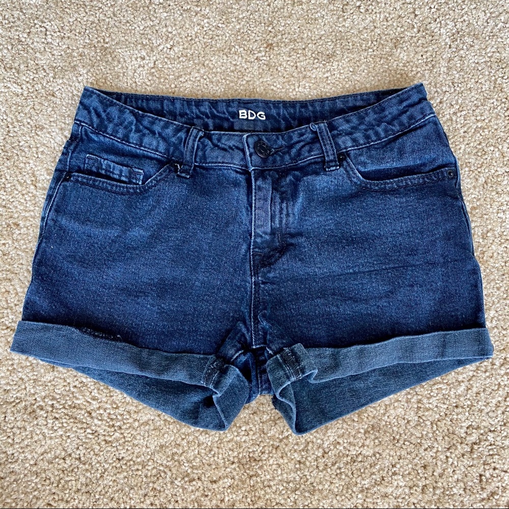 BDG Washed Black Denim Shorts